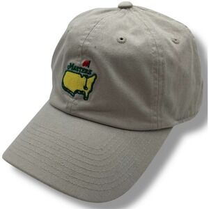 Masters Tournament American Needle Golf Hat Tan Khaki Adjustable Dad Cap Mens